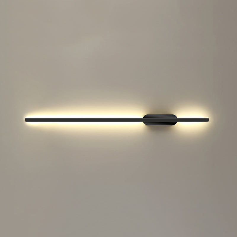 Modern Creative Linear LED Wall Light Wrought Iron Indoor Wall Lamp with Acrylic Shade