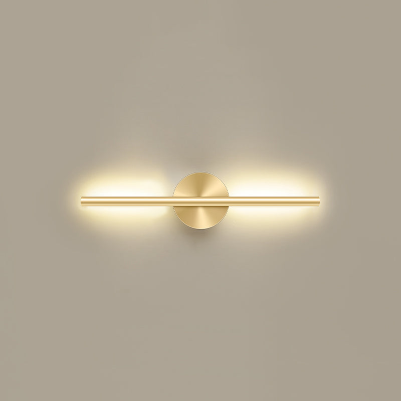 Modern Creative Linear LED Wall Light Wrought Iron Indoor Wall Lamp with Acrylic Shade