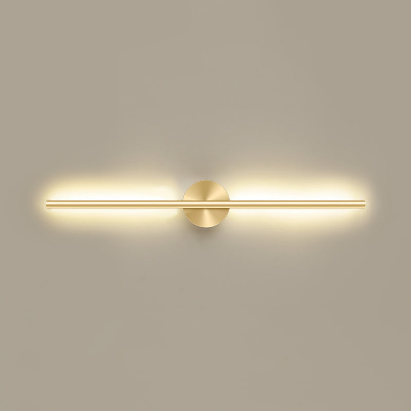 Modern Creative Linear LED Wall Light Wrought Iron Indoor Wall Lamp with Acrylic Shade