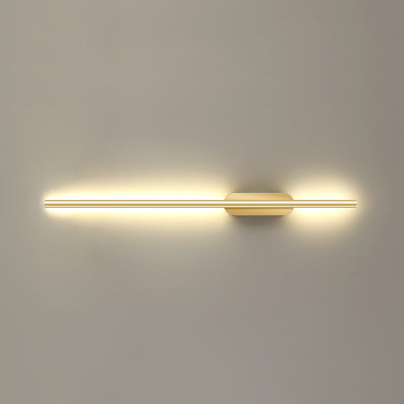 Modern Creative Linear LED Wall Light Wrought Iron Indoor Wall Lamp with Acrylic Shade