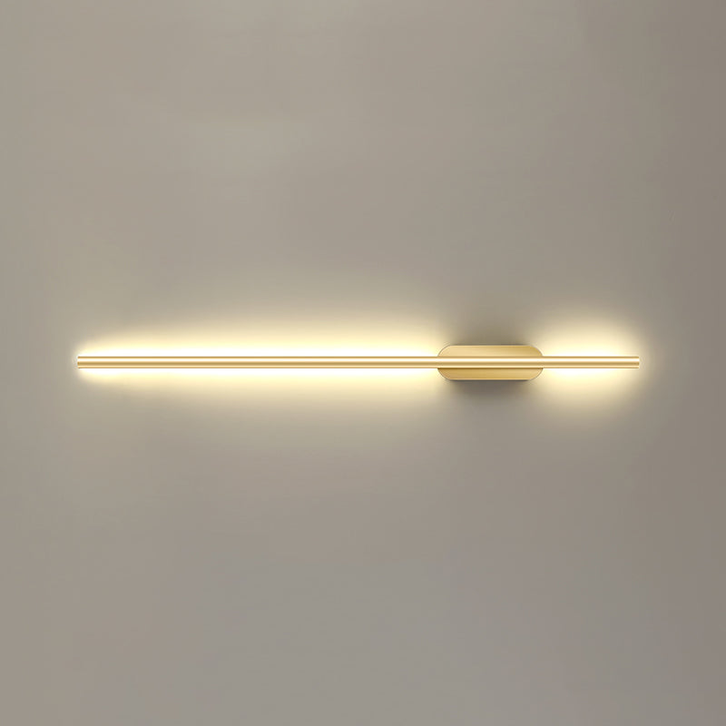 Modern Creative Linear LED Wall Light Wrought Iron Indoor Wall Lamp with Acrylic Shade