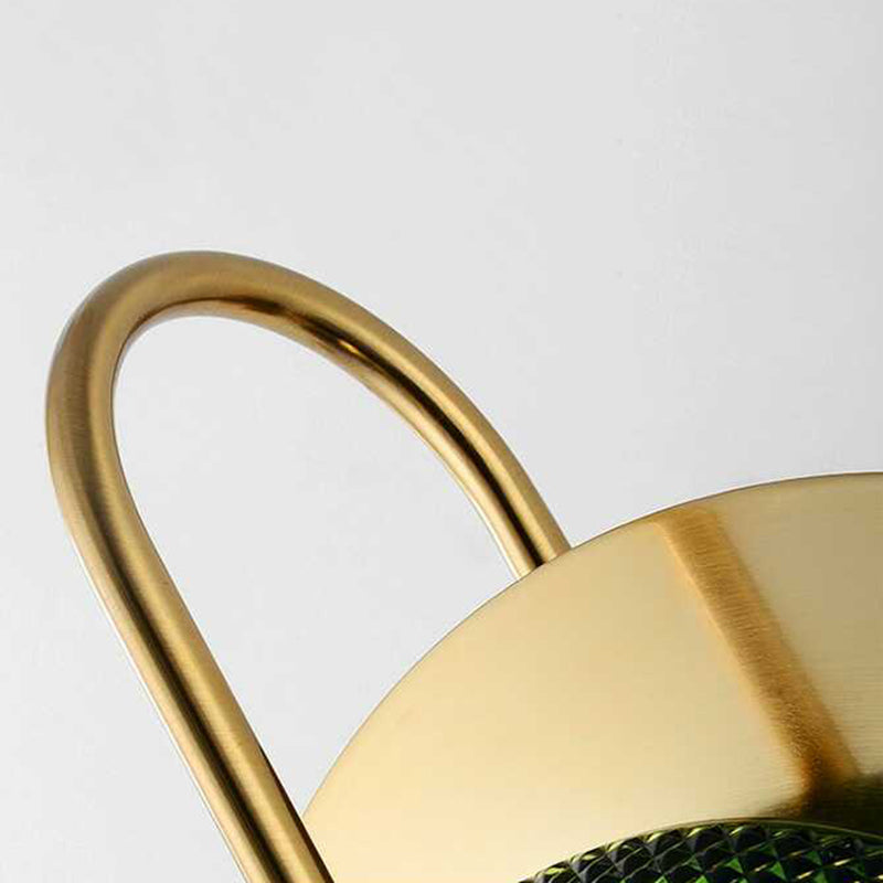 Glass Gold LED Wall Lamp in Modern Luxury Style Metal Circular Wall Light for Interior Spaces