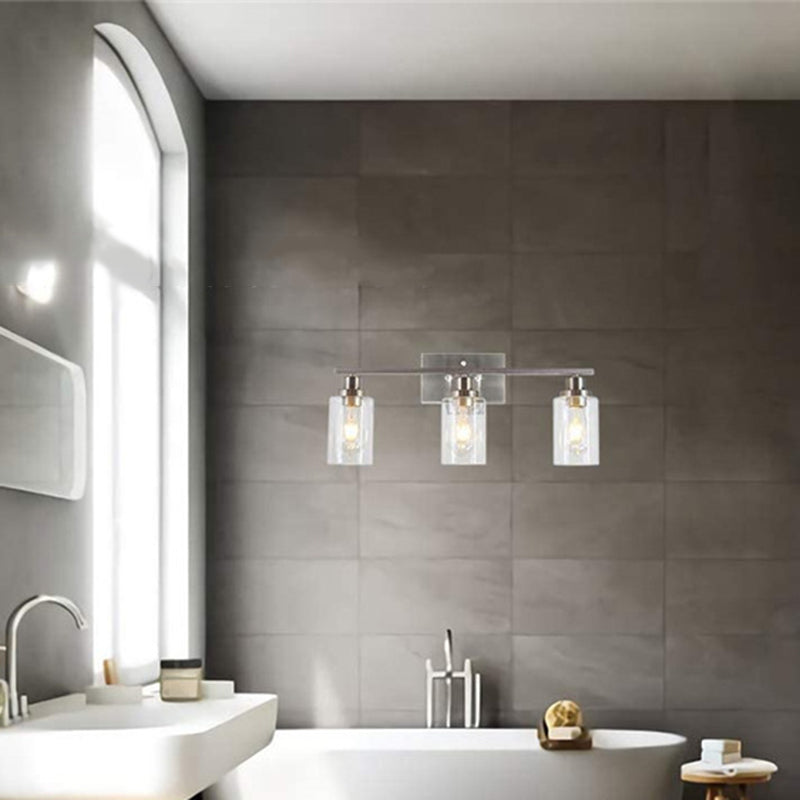 Simplicità industriale Cilindro Vanity Sconce Sconce Sfoglio monte muro di vetro per bagno