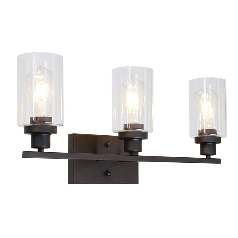 Simplicità industriale Cilindro Vanity Sconce Sconce Sfoglio monte muro di vetro per bagno