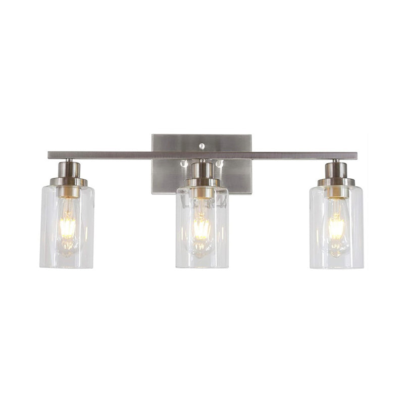 Simplicità industriale Cilindro Vanity Sconce Sconce Sfoglio monte muro di vetro per bagno