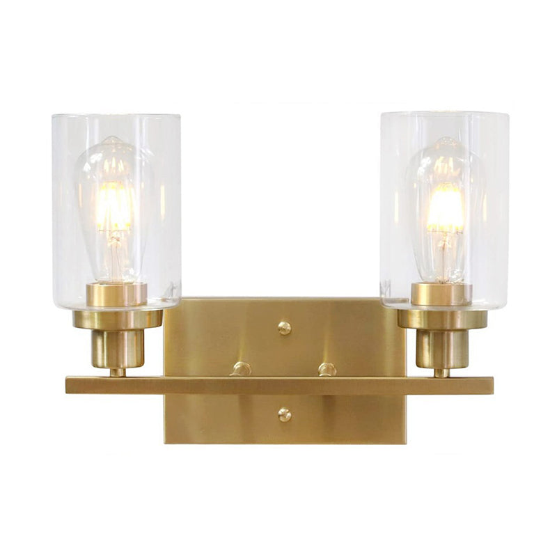 Simplicità industriale Cilindro Vanity Sconce Sconce Sfoglio monte muro di vetro per bagno