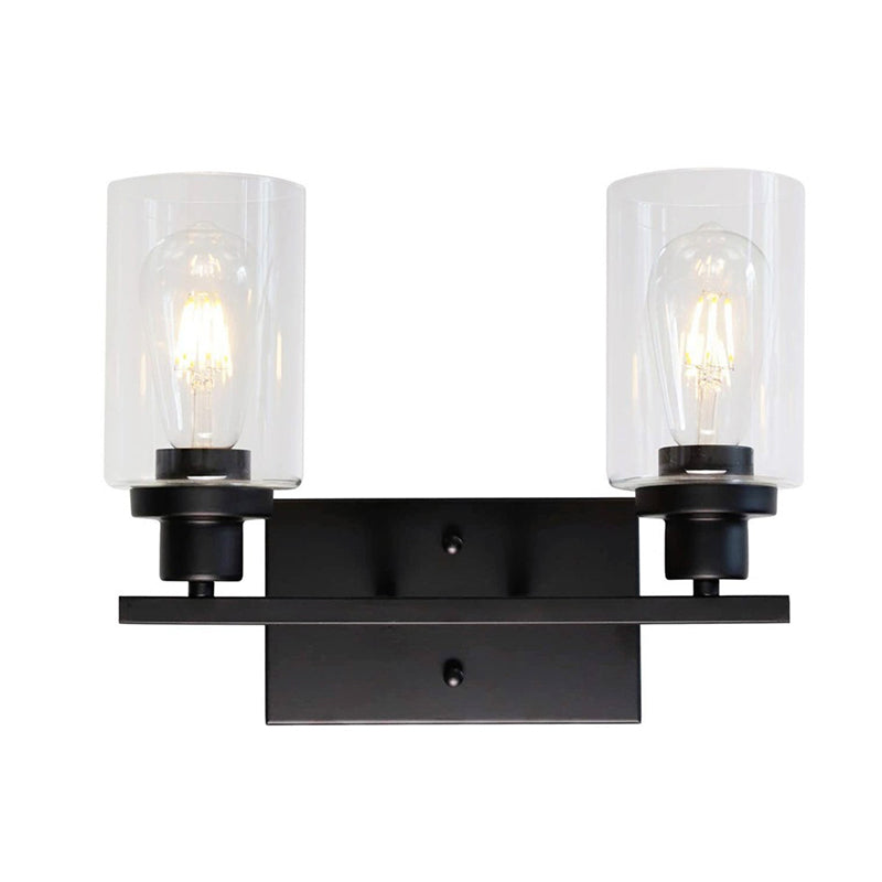 Simplicità industriale Cilindro Vanity Sconce Sconce Sfoglio monte muro di vetro per bagno