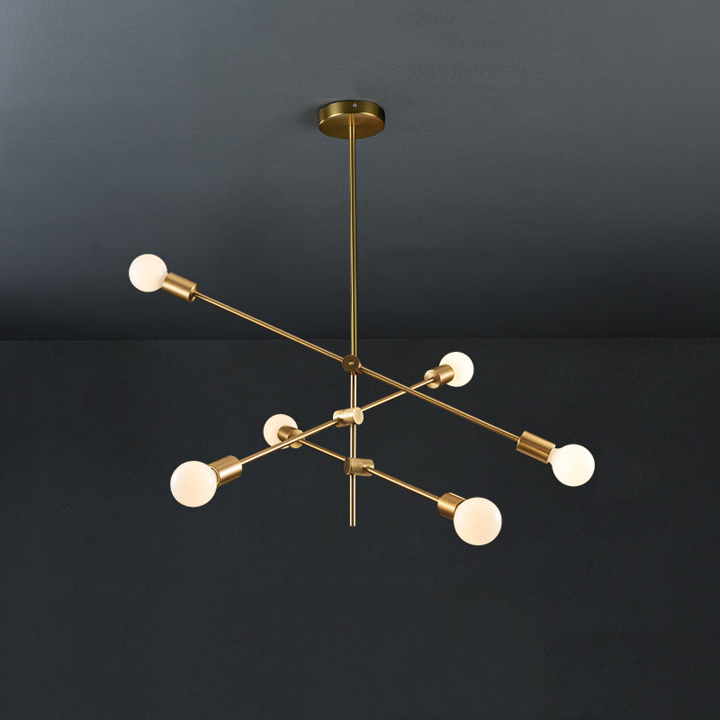 Metal Antique Pendant Lighting Fixtures Sputnik Sphere Hanging Lights for Living Room