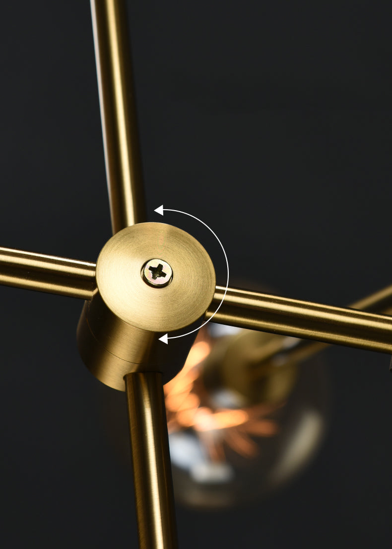 Metal Antique Antique Posting Lighting Accesors Sputnik Sphere Luces colgantes para sala de estar