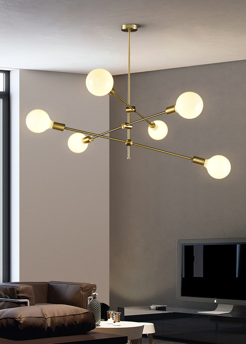 Metal Antique Antique Posting Lighting Accesors Sputnik Sphere Luces colgantes para sala de estar