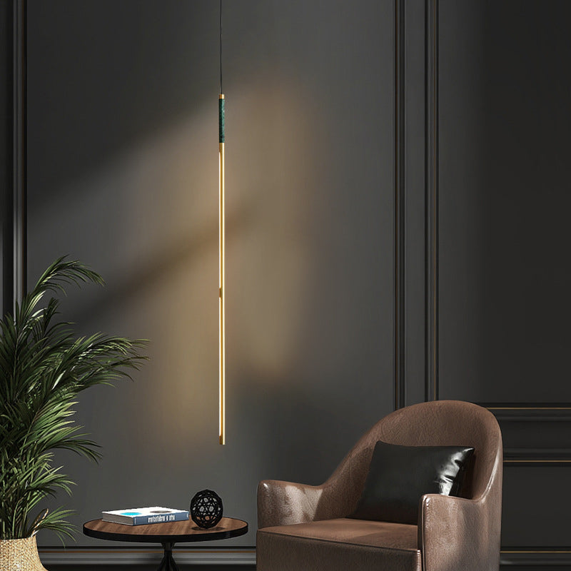 Minimalistische Marmor-LED Hanging Deckenleuchte 1-Licht-lineare Decke Anhänger Licht