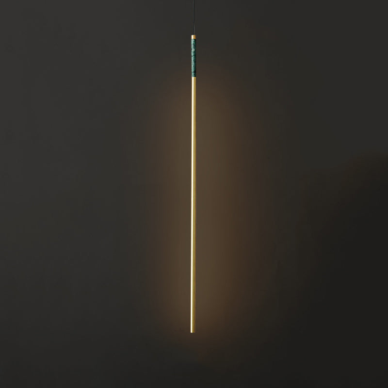 Minimalistische Marmor-LED Hanging Deckenleuchte 1-Licht-lineare Decke Anhänger Licht