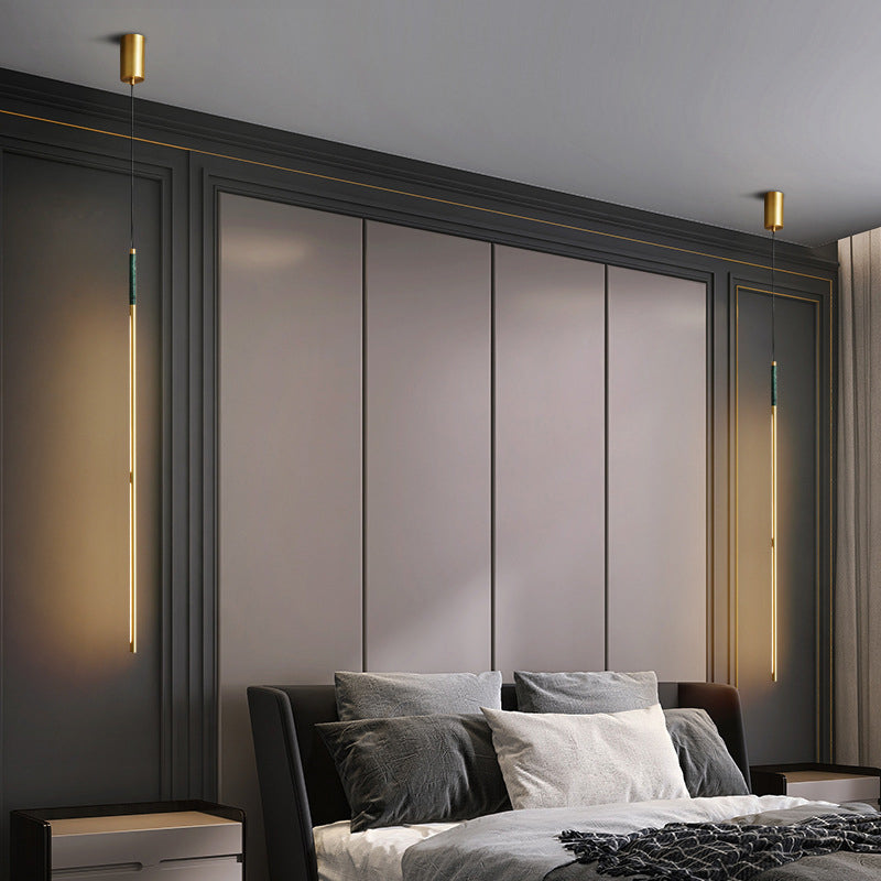 Minimalistische Marmor-LED Hanging Deckenleuchte 1-Licht-lineare Decke Anhänger Licht