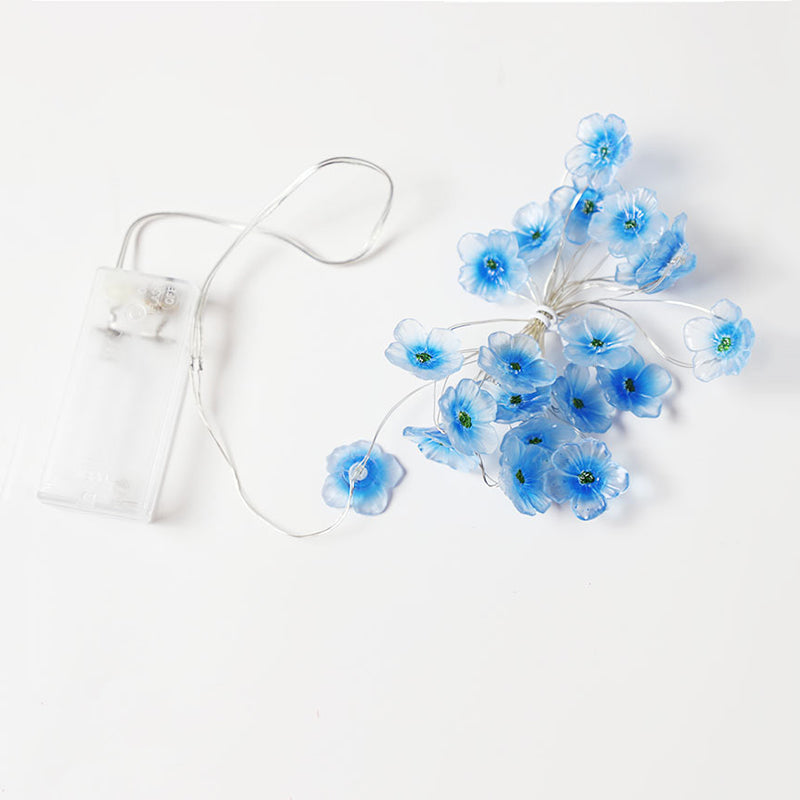 Peach Blossom Plastic String Lamp Modern Style Battery LED Festive Light for Courtyard