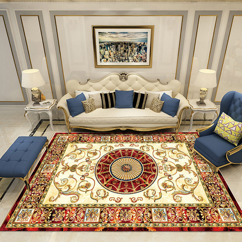 Multicolor Luxe Rug Polyester tapijt Europeaan Bloemen binnen Tapijt Non-slip steun voor woningdecoratie