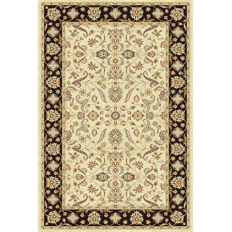 Multicolor Shabby Chic Indoor Rug Polyester Floral Print Carpet Easy Care Rug for Home Decoration