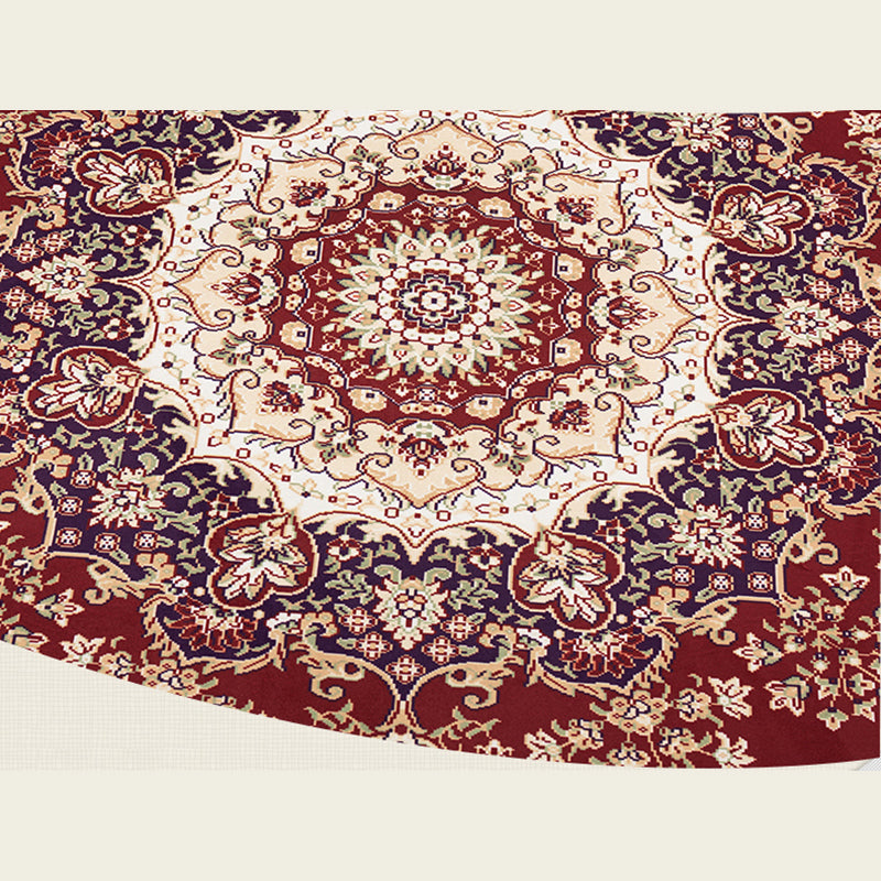 Tapis à imprimé floral multicolore Polyester tapis anti-glissement