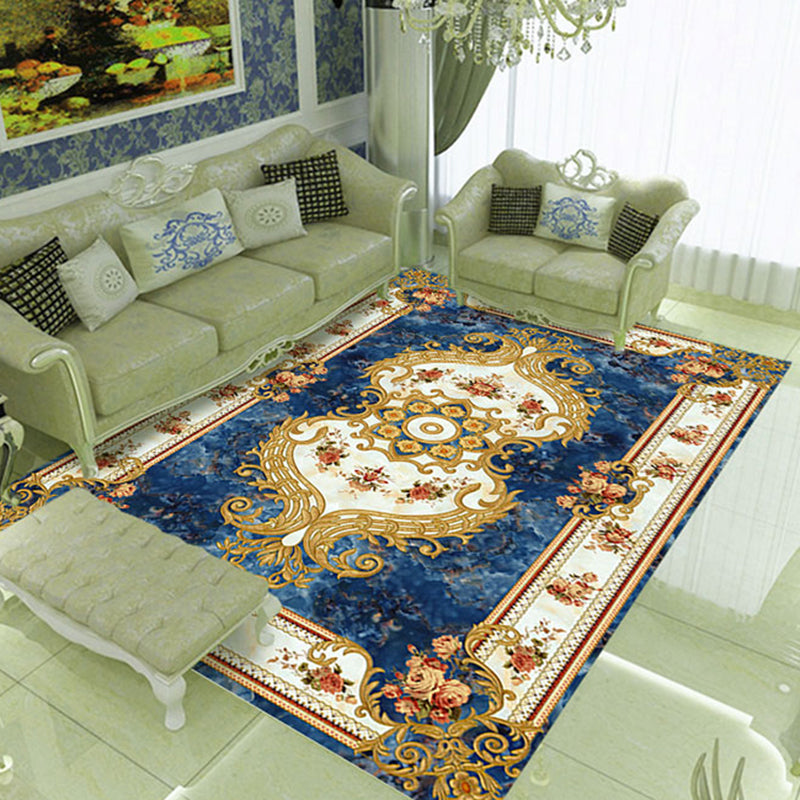 Abrikoos toon klassiek binnen tapijten polyester bloem print tapijt gemakkelijke tapijt tapijt voor huizendecoratie