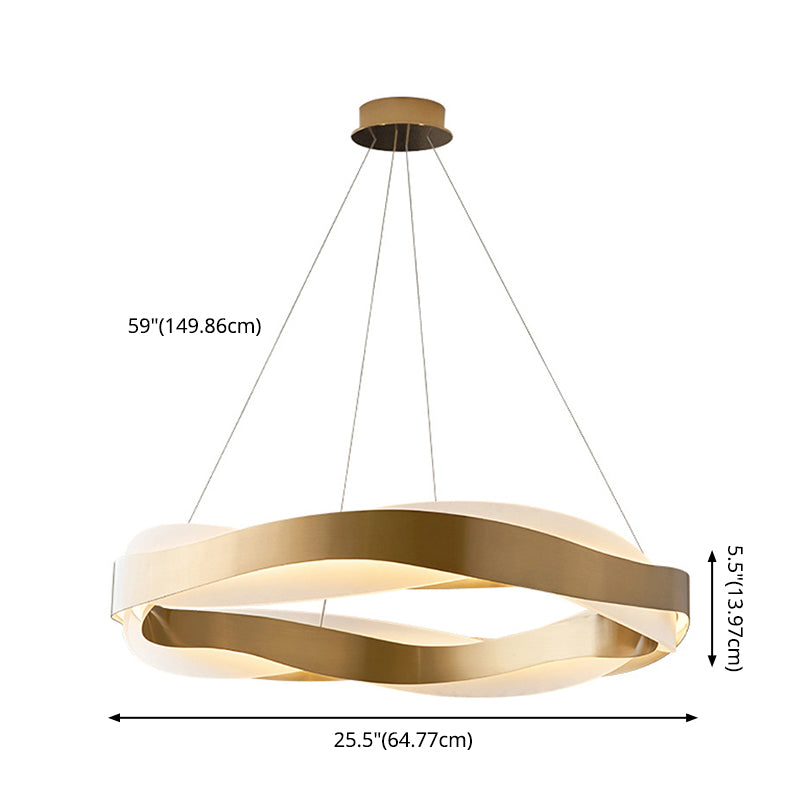 Gold Stainless Steel Hanging Pendant Lights Contemporary Hanging Lamps for Living Room