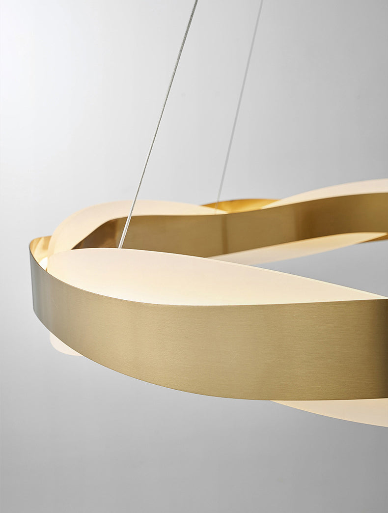 Gold Stainless Steel Hanging Pendant Lights Contemporary Hanging Lamps for Living Room