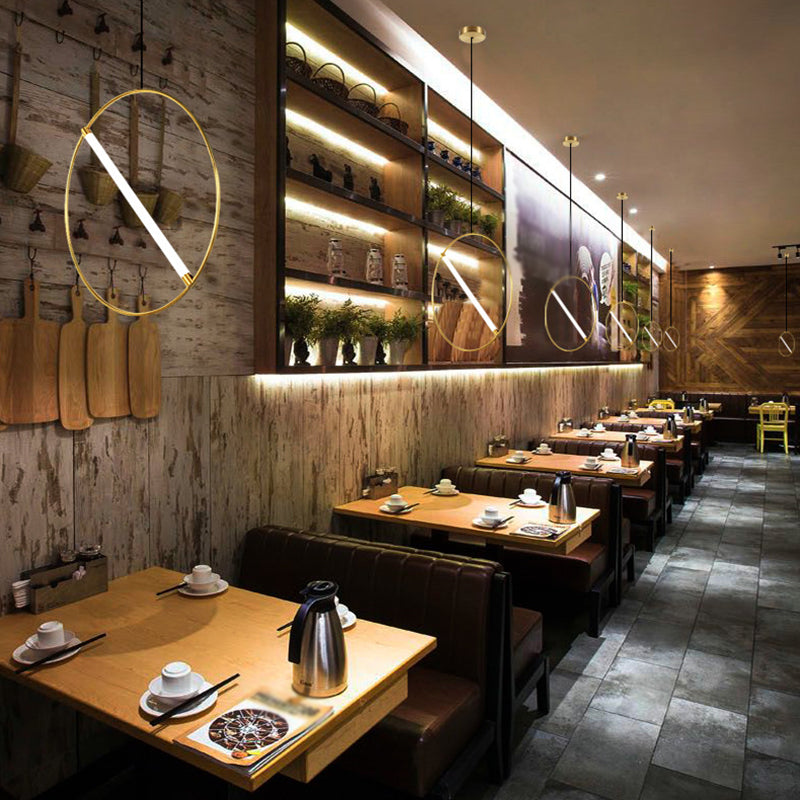 Contemporary Acrylic Pendant Light Fixture 1-Light Circle Hanging Ceiling Light