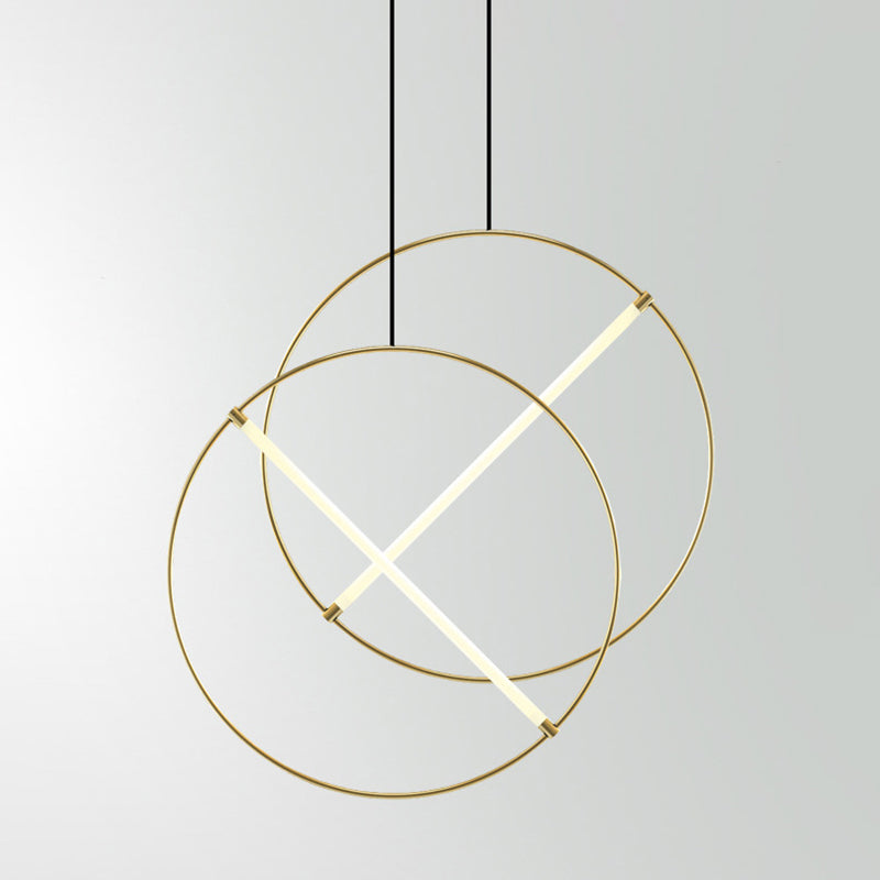 Contemporary Acrylic Pendant Light Fixture 1-Light Circle Hanging Ceiling Light