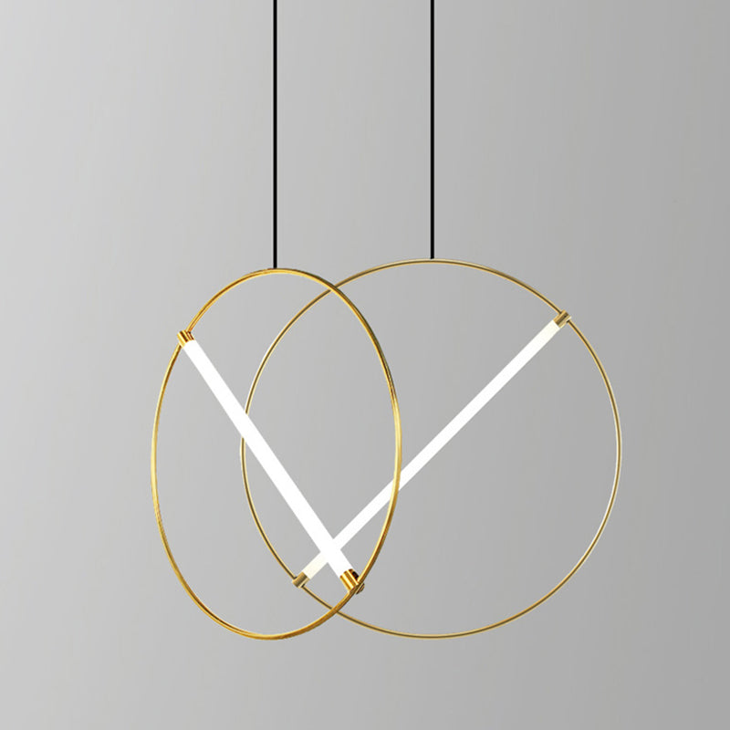 Contemporary Acrylic Pendant Light Fixture 1-Light Circle Hanging Ceiling Light