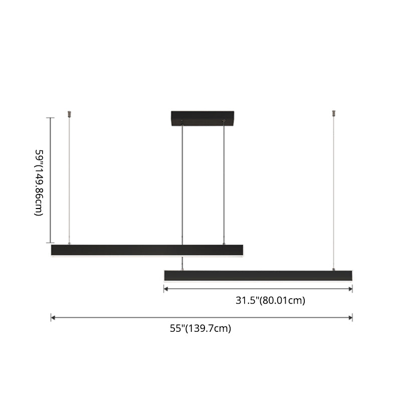 Linear Island Pendant LED New Modern Ceiling Pendant Light for Dining Room