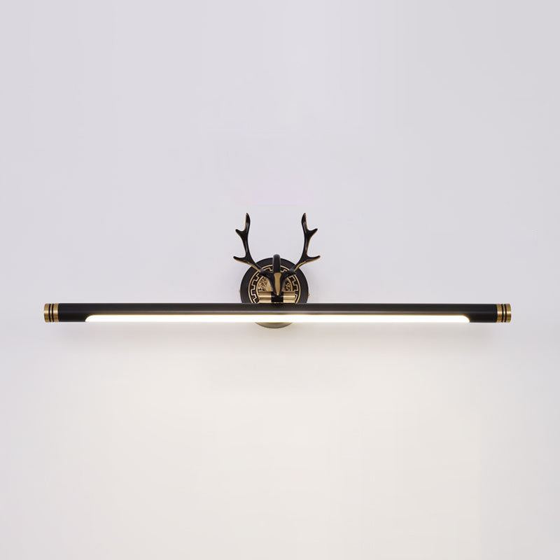 Luci da parete di vanità lineari Vintage Simplicità Sconce da parete acrilico con corna per il bagno