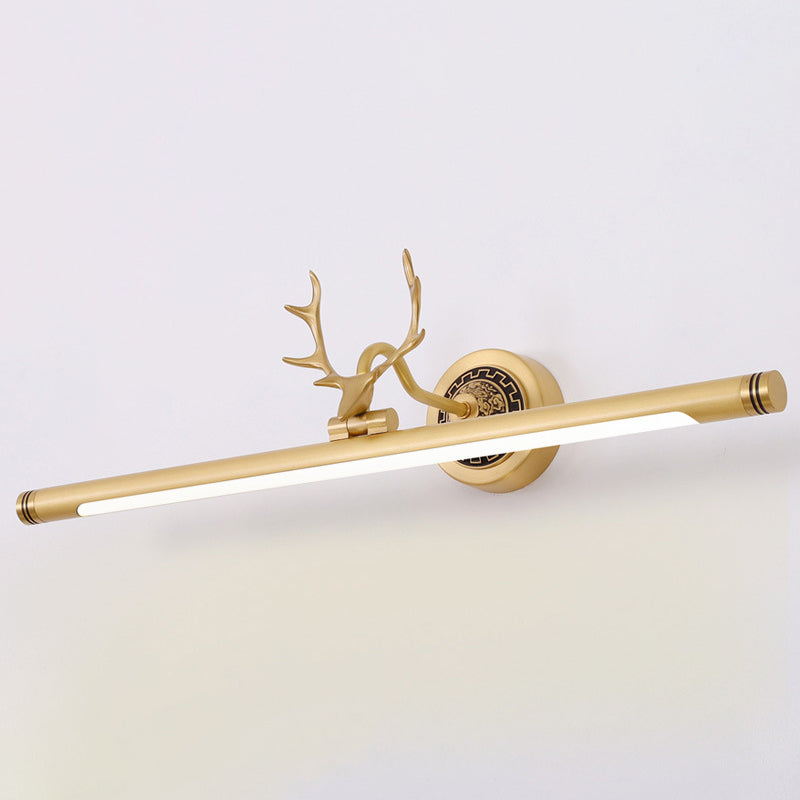 Luces de pared de tocador lineal Simplicidad vintage aplique de pared acrílica con astas para el baño