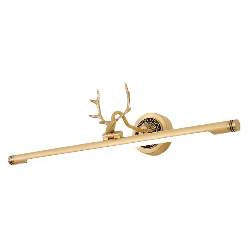 Luces de pared de tocador lineal Simplicidad vintage aplique de pared acrílica con astas para el baño