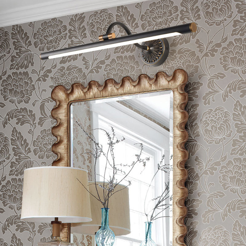 Luces de pared de tocador lineal Simplicidad vintage aplique de pared acrílica con astas para el baño