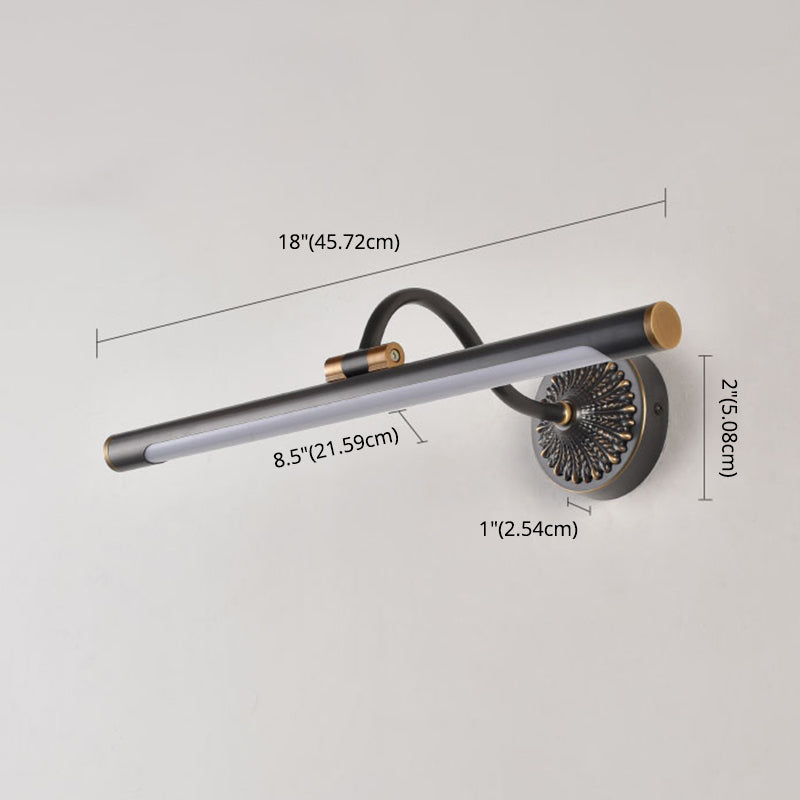 Luces de pared de tocador lineal Simplicidad vintage aplique de pared acrílica con astas para el baño