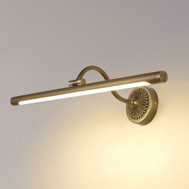 Luces de pared de tocador lineal Simplicidad vintage aplique de pared acrílica con astas para el baño