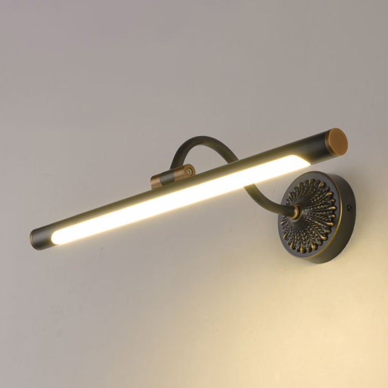 Luces de pared de tocador lineal Simplicidad vintage aplique de pared acrílica con astas para el baño