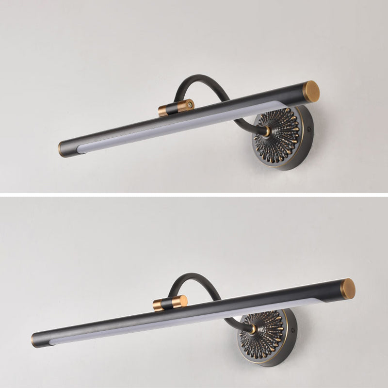 Luces de pared de tocador lineal Simplicidad vintage aplique de pared acrílica con astas para el baño