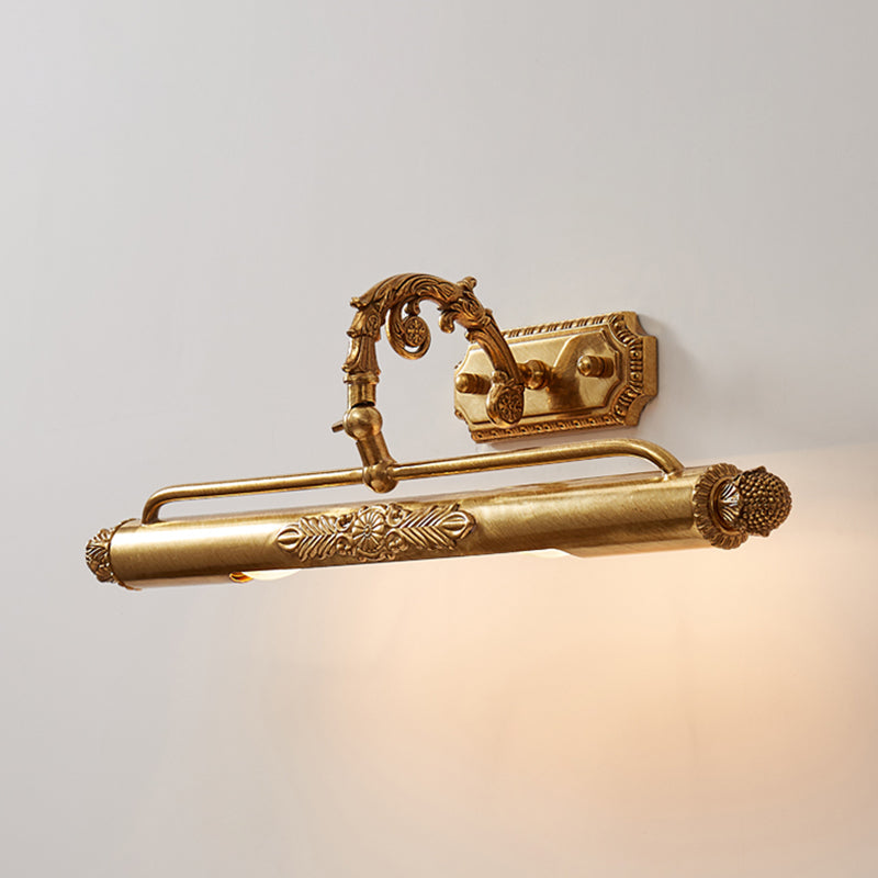 Linear Vanity Wall Lights Vintage Simplicity Brass Wall Sconce with Antlers for Bathroom