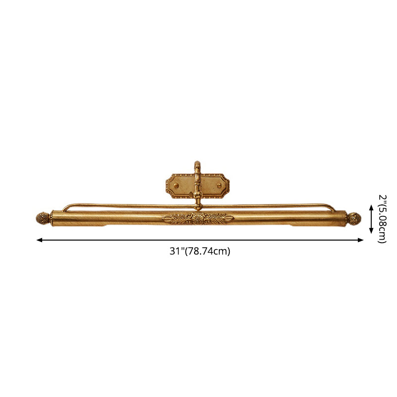 Linear Vanity Wall Lights Vintage Simplicity Brass Wall Sconce with Antlers for Bathroom
