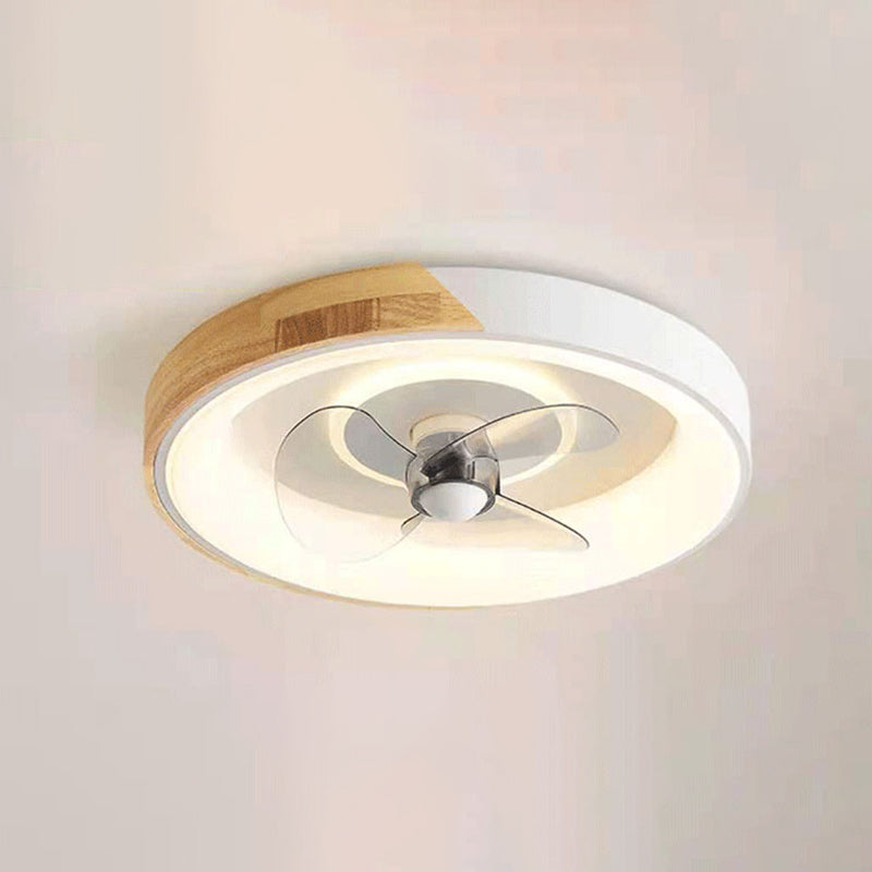 Farbblock-Spülen-Deckenlüfter Nordic Metall Schlafzimmer LED SEMI Flush Leuchte