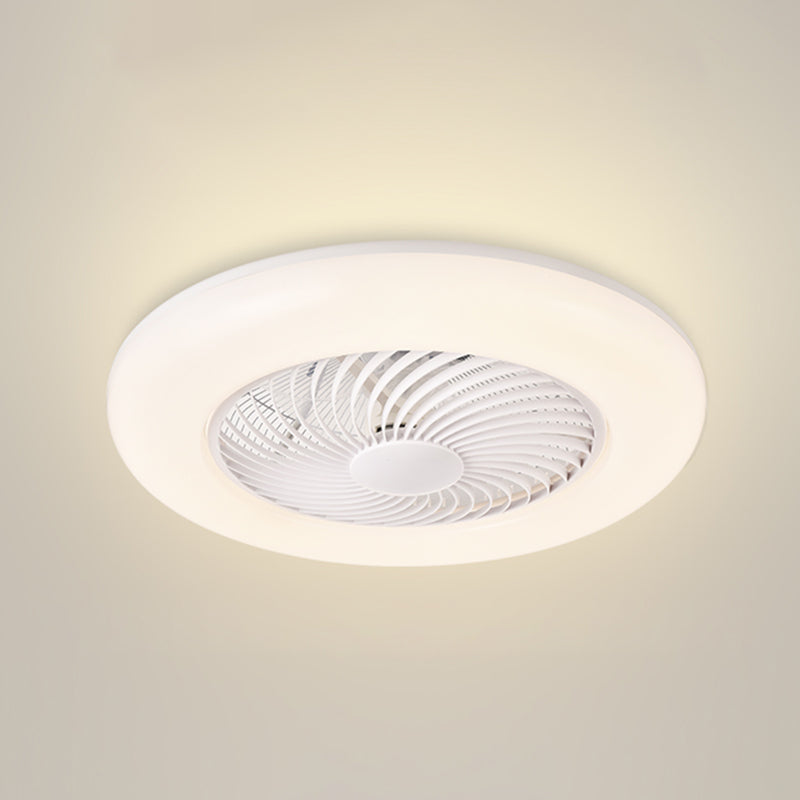 Lampada della ventola della camera da letto rotonda del telecomando a LED ACRILICO LED LED LED SEMIFICA