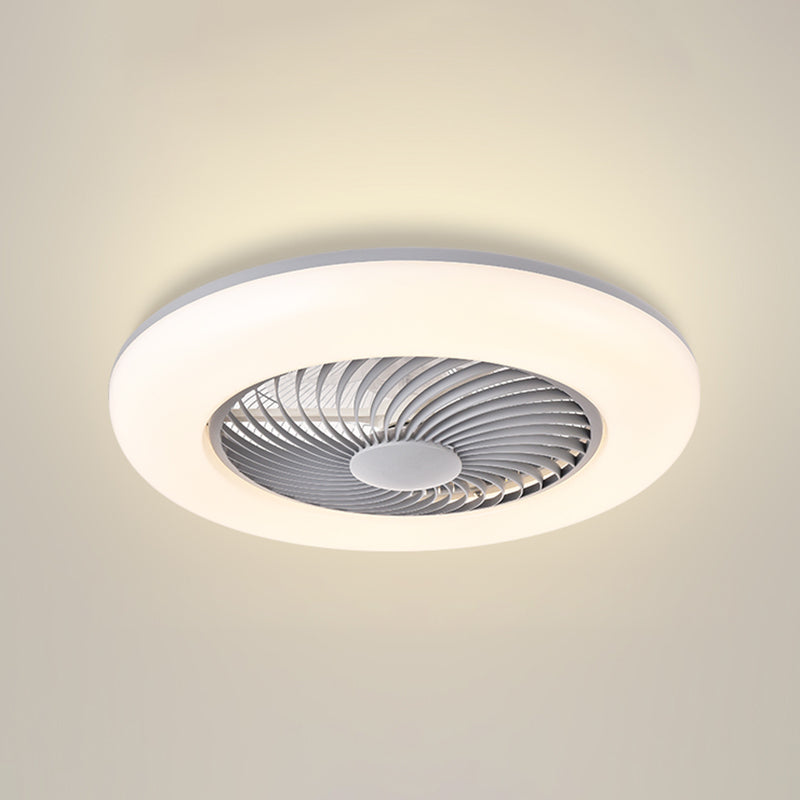 Lampada della ventola della camera da letto rotonda del telecomando a LED ACRILICO LED LED LED SEMIFICA