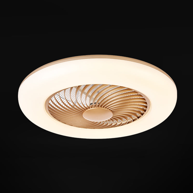 Lampada della ventola della camera da letto rotonda del telecomando a LED ACRILICO LED LED LED SEMIFICA