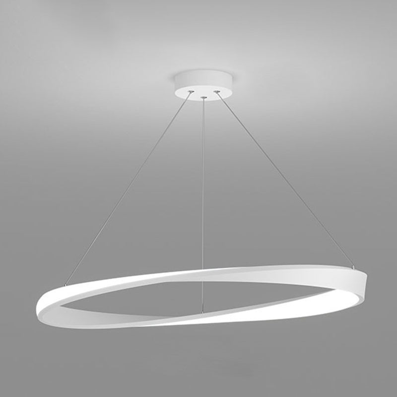 Lampada a led lineare alla moda moderna Lampada sospesa in ferro battuto a sospensione da interno con ombra acrilica