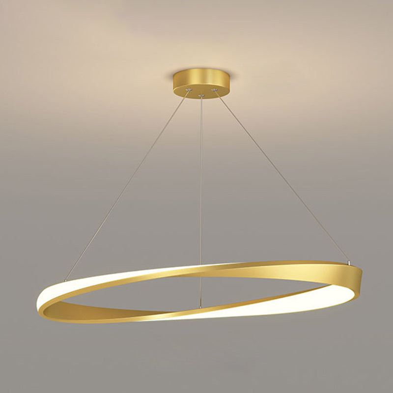 Lampada a led lineare alla moda moderna Lampada sospesa in ferro battuto a sospensione da interno con ombra acrilica