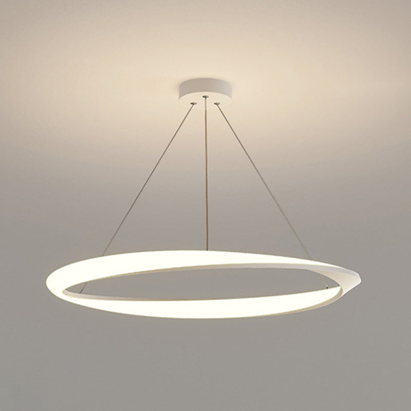 Lampada a led lineare alla moda moderna Lampada sospesa in ferro battuto a sospensione da interno con ombra acrilica