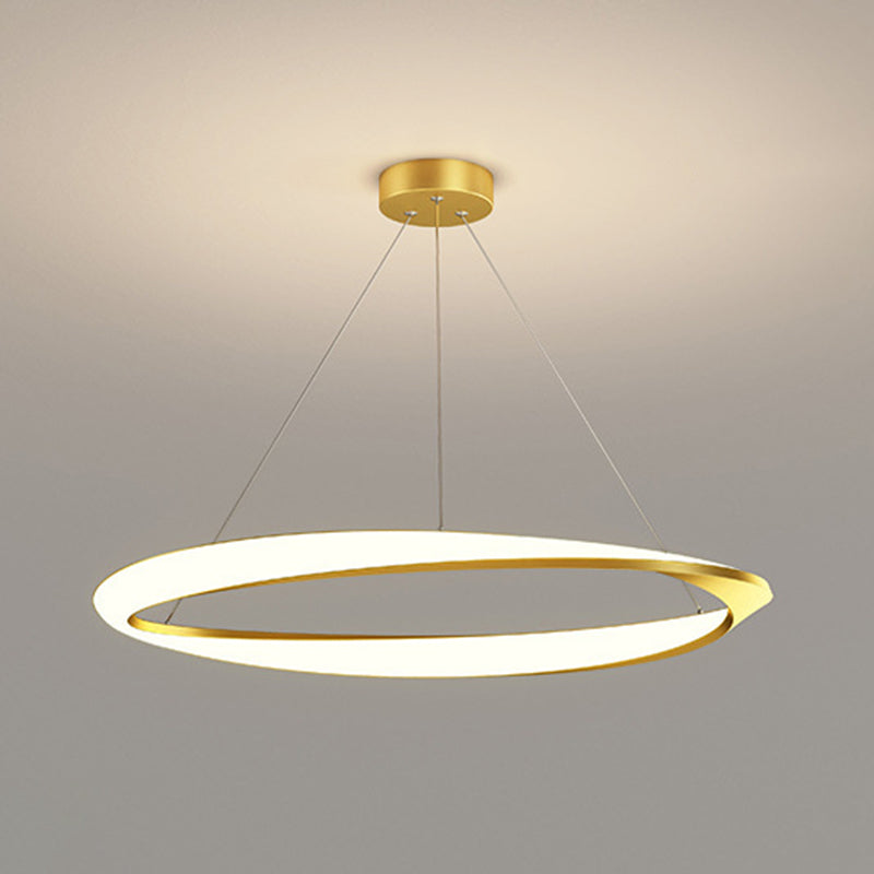 Lampada a led lineare alla moda moderna Lampada sospesa in ferro battuto a sospensione da interno con ombra acrilica