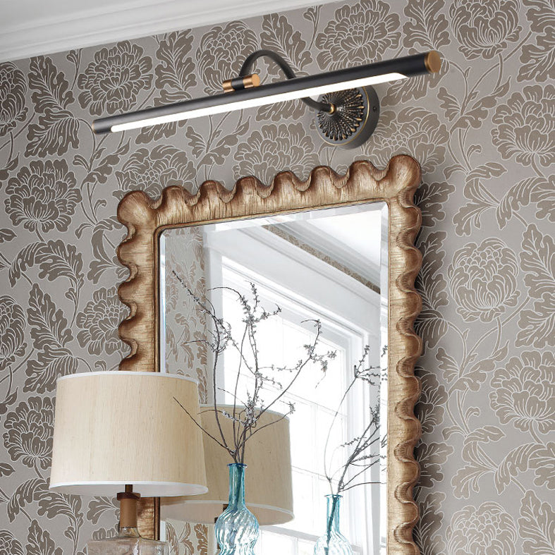 Luces de pared de tocador lineal Simplicidad vintage aplique de pared acrílica con astas para el baño