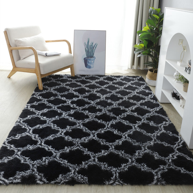 Trendy Home Decoration Shag Rug Geometry Printed Indoor Carpet Polyester Non-Slip Backing Carpet