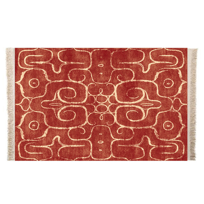 Boheems gebied tapijt polyester medaillon print binnen tapijt vlek resistent tapijt voor woonkamer
