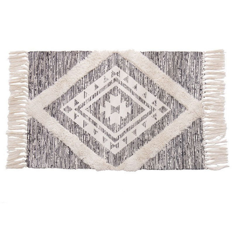 Geel Americana Patroon Area Tapijten Polyester Boheemse vloerkarmtapijt voor thuisdecoratie